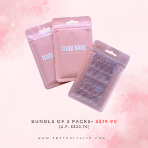 [Truly Kind Press-on Nails] Essential Nail Sticker Tabs + Brush-on Nail Glue | Strong and lasting | Fast SG Delivery