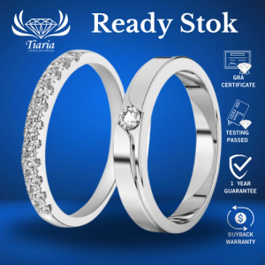 Ready Cincin Berlian Moisanit /zircon 2-3gram 9K Gold (White) plated Silver & Titanium Silver BEA20