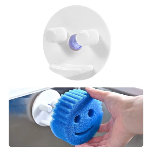 Smiling Face Sponge Holder Suction Cup Installation Holding Smile Sponges Organizer for Bathroom Kitchen Silk Accessory
