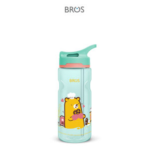 BROS Flip 550ml Straw Water Bottle | BPA-Free Water Bottle Drinking Bottle Drinkware