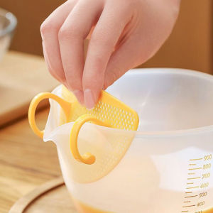 Mi.more 1L Filter Measuring Cup Transparent for Beating Eggs Liquid Measuring Bowl with Scale Plastic Liquid Filtering Measuring