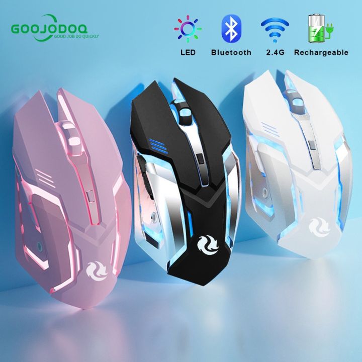 Gaming Mouse Wireless for laptop Bluetooth Rechargeable Ergonomic ...