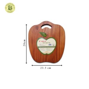 Thớt Gỗ Xà Cừ Kiểu Dáng Quả Táo B28 & B32 Dùng Thái Cắt Thực Phẩm Thương Hiệu Trường Sơn - Đồ Dùng Gia Dụng Nhà Bếp