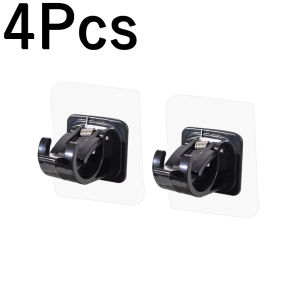 【Free Shipping】4Pcs Self-adhesive Hook Curtain Rod Bracket Holders Hanging Wall Curtain Clamp Shower Curtain Hooks