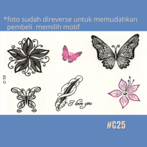 Stiker Tattoo kode C01-C38 | Tato Temporer | Waterproof