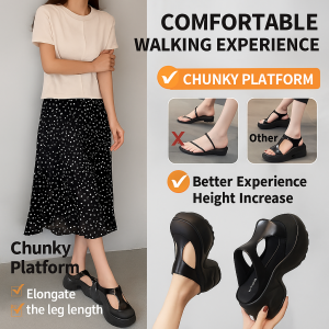 New Fashionable Womens High Heels Ultra High Heel Thick Bottom Sandals Waterproof Platform Summer Outdoor Casual Shoes