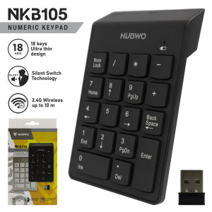 Nubwo NKB-104/NKB-105 Numeric Keypad Wireless 18Keys/35Keys Silent Switch แป้นพิมพ์ตัวเลขไร้สาย