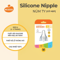 Núm Ti Wesser Cổ Hẹp Núm Vú Cho Bé Sơ Sinh Silicon Siêu Mềm Đủ Size từ 0 đến 18 tháng. 