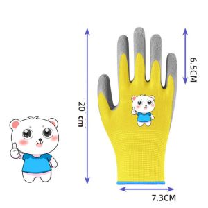 NXUGW Waterproof Kid Gardening Gloves Non-Slip Breathable Garden Work Gloves Cartoon Safety Children Protective Glove Home