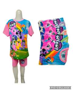 Stelan anak Cewek motif Little Pony - Stelan anak Little Star Fullprint - Stelan anak Little Pony Fullprint - Stelan anak perempuan - Baju anak main