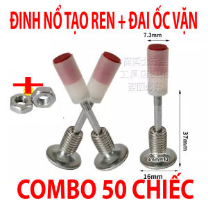 Đinh nổ ren M8 kèm đai ốc vặn đinh nổ tạo ren tiện lợi