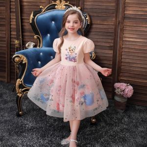 Kids Girls Dress New Frozen baby Princess Children skirt elegant Cotton Sequins Dresses girl Clothing