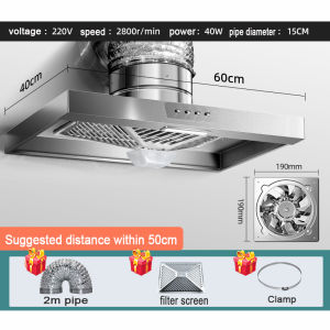 Range Hood For Kitchen Wall Mounted Range Hood Ventilation Exhaust Fan With Light With Filter