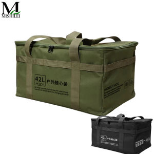 Mishilei 42L Outdoor Storage Box Foldable Large Capacity Waterproof Camping Gear Food Carrier Storage Basket