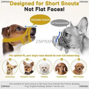 [COD] ZNPNXN ปากกระบอกปืนตาข่ายสำหรับสุนัขจมูกสั้นและสุนัขขนาดเล็กขนาดกลางป้องกันการกัดมุ่งเน้นไปที่สุนัข brachycephalic เช่นชิวาวาปอมเมอเรเนียน