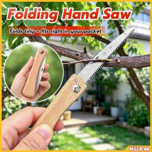 Nurm Folding Mini Hand Saw Portable Steel Saw Woodworking Garden Tree Cutting Fine Toothed Hand Tool