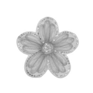 LUXURYLYN Ren lưới Hoa Organza 3D đính  tuyến Hoa cài áo Hạt hoa Miếng vá hoa bằng vải organza Thời trang Váy cưới đính họa tiết Váy cưới