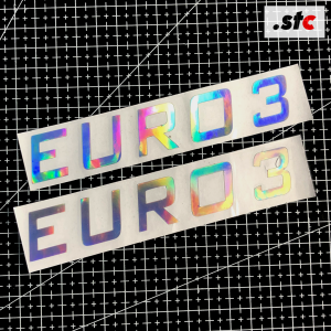 (isi 4) Sticker Euro 3 & Euro 5 Cutting hologram Sticker Mobil Stiker Motor Variasi Siker Bismania Sticker Truk