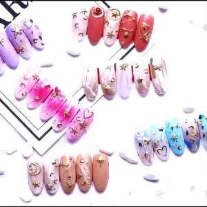 Mixed style 3d gold metal nail art decorations wheel beauty tool (XY 01-XY 09)