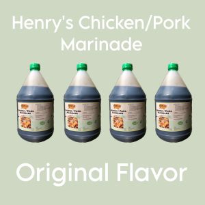 (NOTE: CHECKOUT ONCE ONLY) Henrys Chicken Marinade - 4 gallons