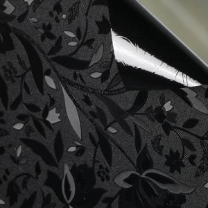 【Local stock】Total Blackout Window Film Black Tulip Privacy Window Static Cling Window Sticker for Bathroom Kitchen