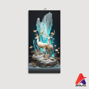 HIASAN DINDING RUSA 3D AESTHETIC 15X30CM BLACK DEER KAMAR DEKORASI RUMAH WALL DECOR PAJANGAN DINDING SATUAN