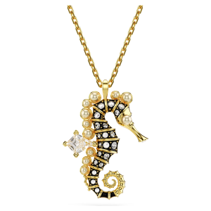 SWAROVSKI Luxury Fashion (New) Idyllia Rose Gold Seahorse Diamond Pearl Pendant Necklace S925 Sterling Silver Womens Fashion Necklace