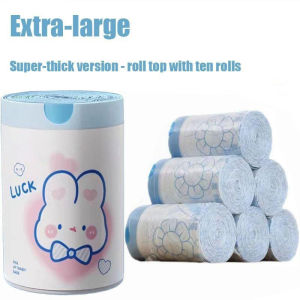 100pcs Trash Bags Portable Garbage Bags with Drawstring Garbage Bags Thickened Waste Bags with Automatic Closing Household Waste Pouch for Home Toilet Bathroom