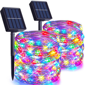 (2PCS) 7M 12M 22M 32M Solar String Lights Fairy Holiday Christmas Party Garland Solar Garden Waterproof Light