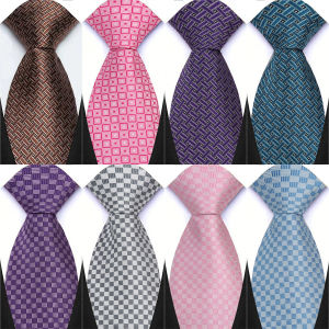 New Mens High Quality Ties Fashion 8cm Stripes Plaid Pattern Necktie for Men Wedding Business Meeting Party Suit Gravata Gift
