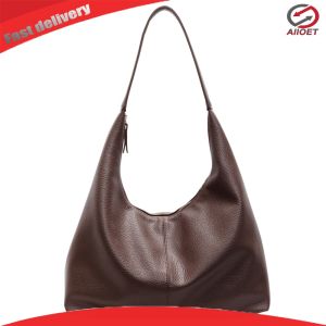 【Alloet】 Chic Womens Zipper Hobo Bag Made of PU Leather Large Capacity Crossbody Shoulder Bag for Travel and Casual Outings