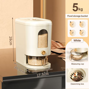 10KG Automatic Rice Dispenser Moisture-proof Food Grade Material Great Kitchen Organizer