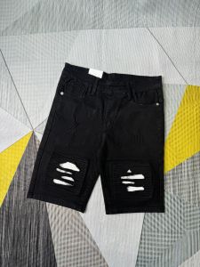 Quần short jean nam ĐEN vá da đẹp phong cách 2024 vải jean dày mềm kiểu dáng trẻ trung đúng form giá tốt