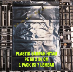 Kantong Plastik Sampah Hitam 60 x 80 cm - 30/40/70 Micron