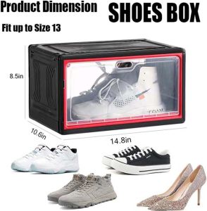 【Fans Tone】Acrylic Shoe Box Transparent Shoe Box Plastic Storage Sneakers Clear Stackable Organizer Storage Shoe Box Plastic