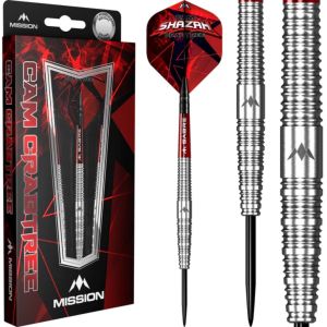 MISSION STEEL TIP DART - 21G/23G/25G Cam Crabtree NATURAL 95% Tungsten Steel Darts (ARROW DART KELULI)