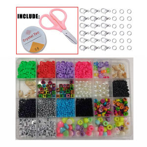 【COD】5000pcs 3mm Beads Kit Mixed Square Alphabet Letter Beads Charms Bracelet Necklace For Jewelry Making DIY Accessories Colorful Crafting Beads Set
