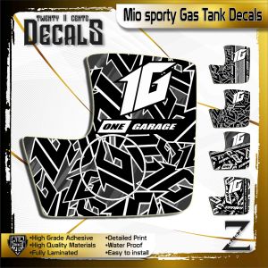 Mio Sporty Gas tank High-Quality Decals and Stickers (one garage)