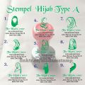 stempel hijab A nama toko fashion pakaian muslim kerudung stamp otomatis murah. 