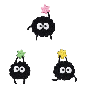 Dust Balls Embroidery Appliques Iron on Applique Iron/Sew On Clothing Patches Embroidered Fabric Patches for Clothing