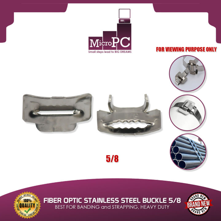FIBER OPTIC STAINLESS STEEL BUCKLE 5/8, BEST FOR BANDING and STRAPPING
