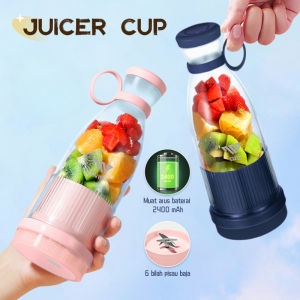 Juicer Blender Portable Mini Juicer Cup 6 Pisau Blender Kapsul Murah Blender Jus Buah Milkshake Rechargeable 2400mah