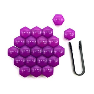 EO4MD Dustproof 20Pcs Wheel Nut Rim Cover Bolt Hub Caps Exterior Decoration Car Accessories Tyre Nut Bolt Auto Hub Screw Cover Car Wheel Nut Caps Protection Caps