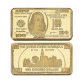 Replika Emas Murni Logam Mulia Koin Emas Souvenir Persegi Asli 999.9% New Design Dolar As. 
