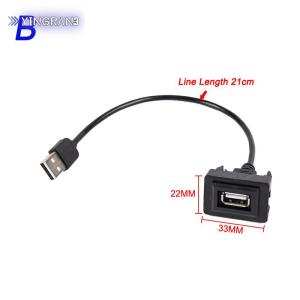 YINGRAN3 Bộ chuyển đổi Cáp nối dài Nam sang nữ bảng điều khiển USB 2.0 gắn phẳng Bảng điều khiển xe hơi cho VIGO RAV4