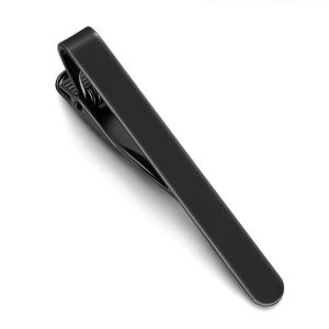 High-end Men Simple Tie Clip Black Stainless Steel Jewelry Necktie Clips Office Bar Business Wedding Gift