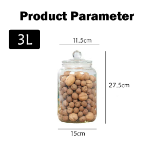 2/3/5L organizer storage airtight Glass Bottle Storage Container Jar For COOKIE BISCOTTI Spice Food Storage Bottle