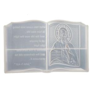Epoxy Mold Bible Book Buddhist Sutra Heart Sutra DIY Supplies Alphabet Chanting Pendant Bible