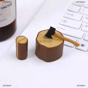 [COD] yixiayun 1 12 Dollhouse Simulation Axe Wooden Stake Model Dollhouse Miniature Farm Decoration Toys Dolls House Micro Scene Photo Props