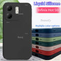 Shockproof Case For Infinix Hot 50i 4G 5G 2024 X6531 Soft Phone Case For Infinix Hot 50 i Hot50i H50I Hot40i Luxury Casing Original Liquid Silicone TPU Bumper Back Cover InfinixHot50i. 